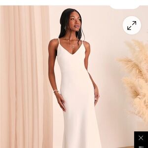 Infinite Glory White Maxi Dress Lulus Size L - sold out on site